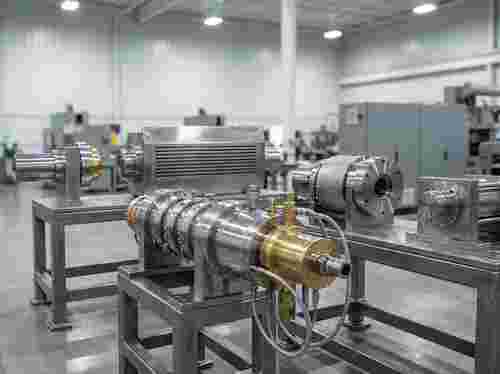 Industrielles Extrusionswerkzeug-Setup mit Mono-/Multilayer-Dies und Mantel-/Beschichtungs-Köpfen